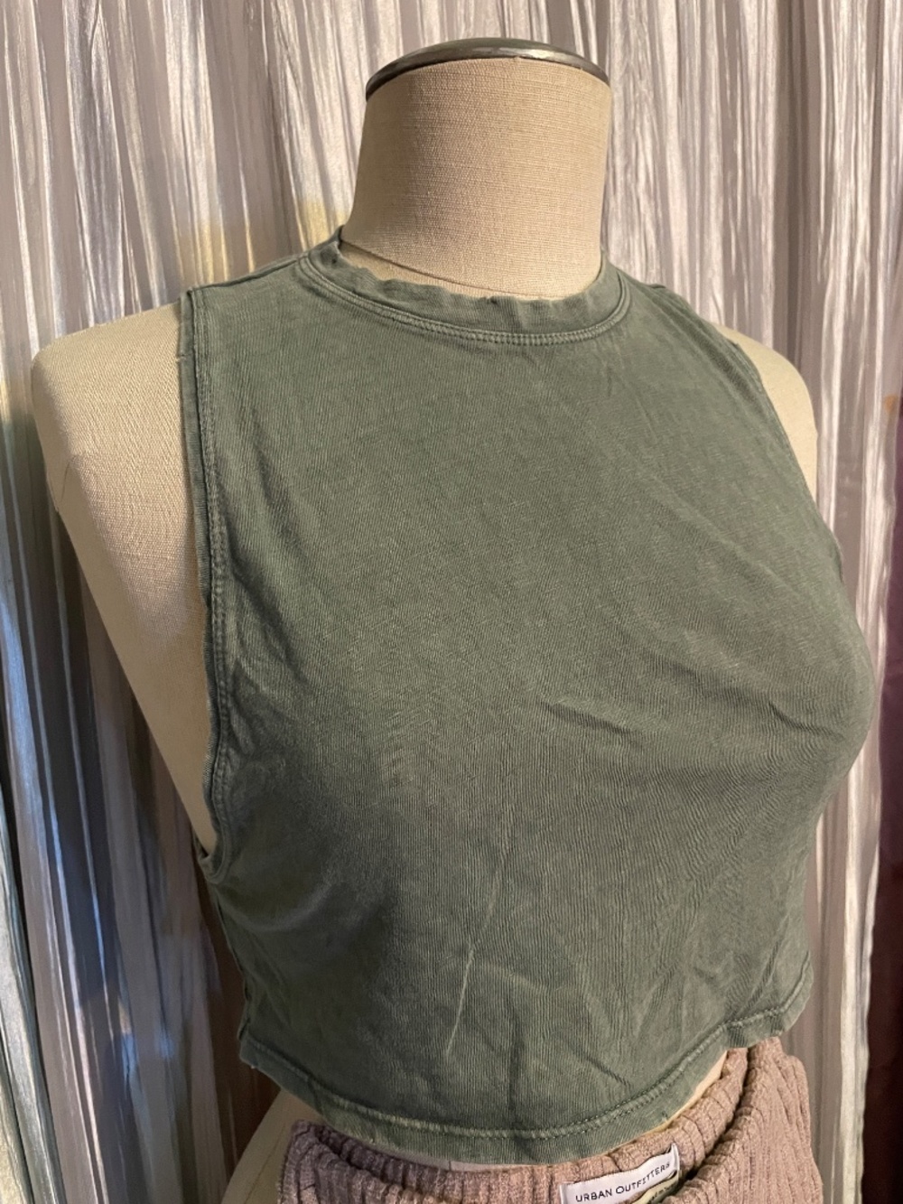 Aerie Green Muscle Crop Tank